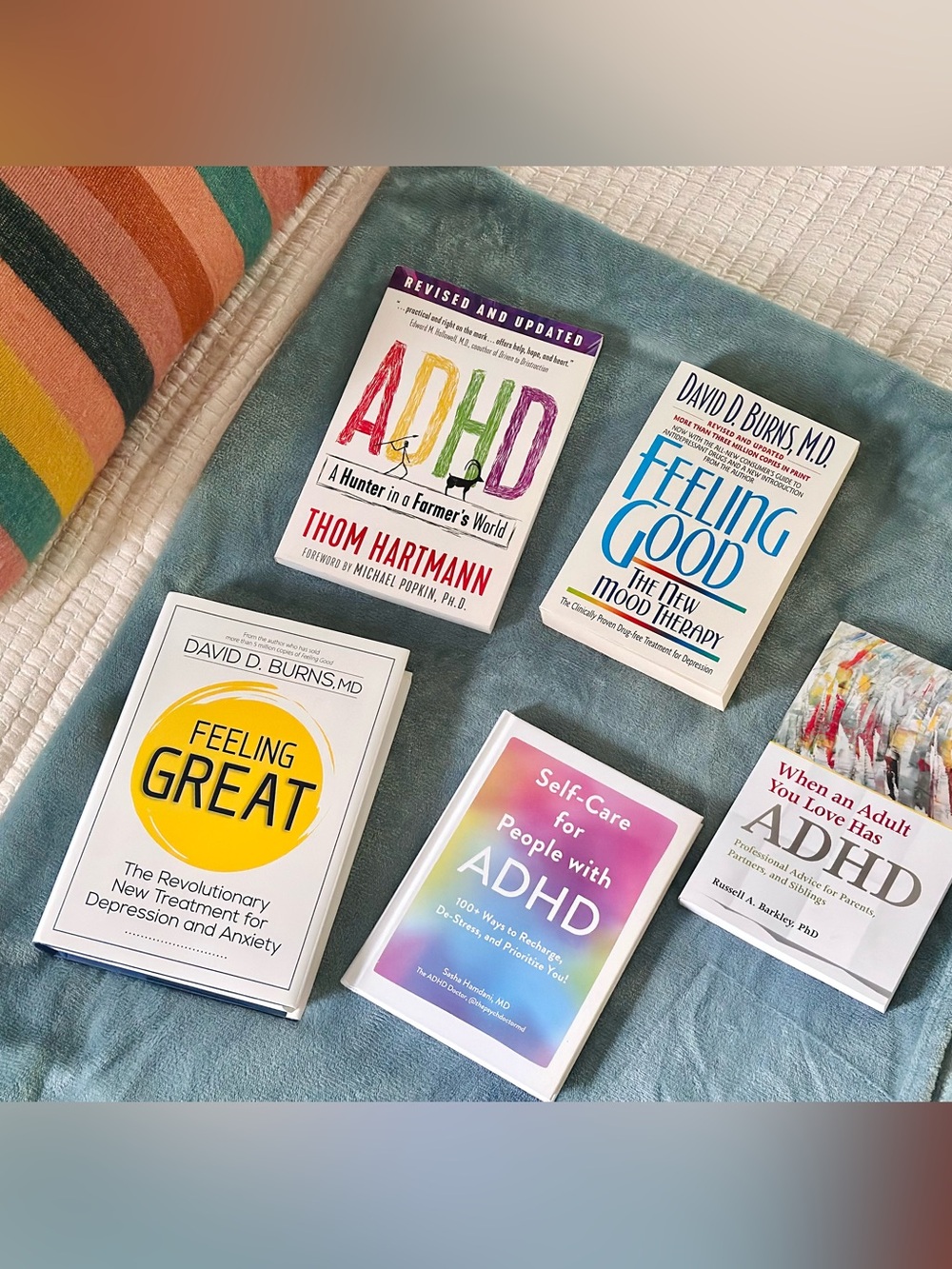 Lot of ADHD and depression help books